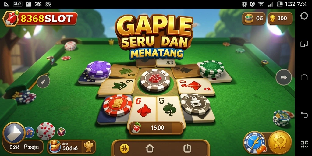 Screenshot dari permainan Gaple di 8368SLOT yang seru dan interaktif.