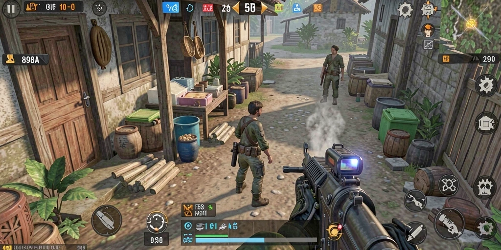 Tampilan gameplay menarik dari 898A dengan karakter dan lingkungan yang hidup.