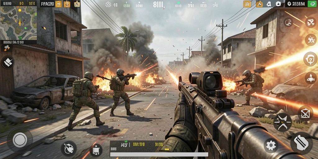 Tampilan gameplay mendebarkan dari 8II dengan grafis tinggi.