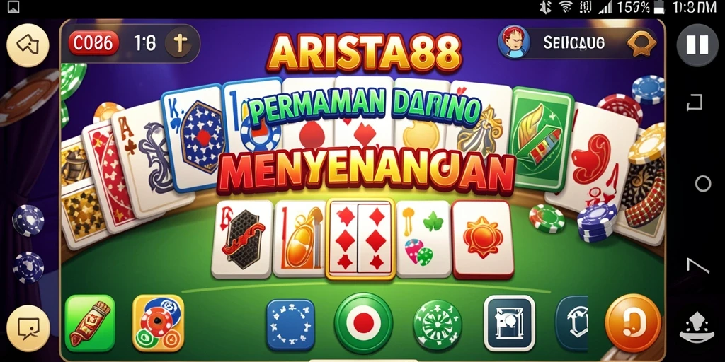 Screenshot gameplay ARISTA88 menampilkan momen seru permainan Domino.