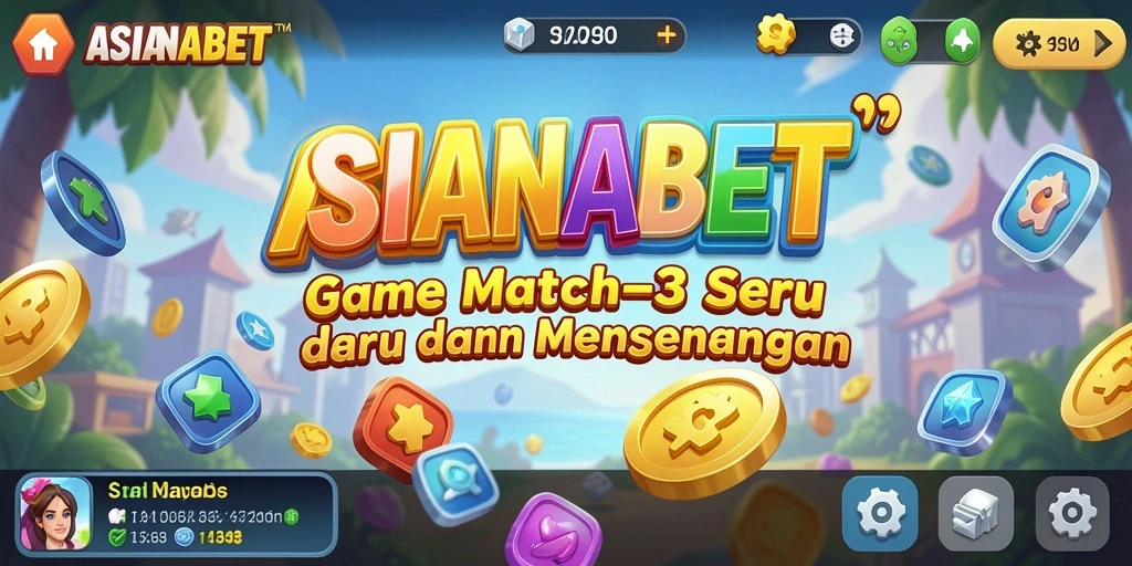 Screenshot utama ASIANABET menunjukkan gameplay Match-3 yang menantang dan menyenangkan.