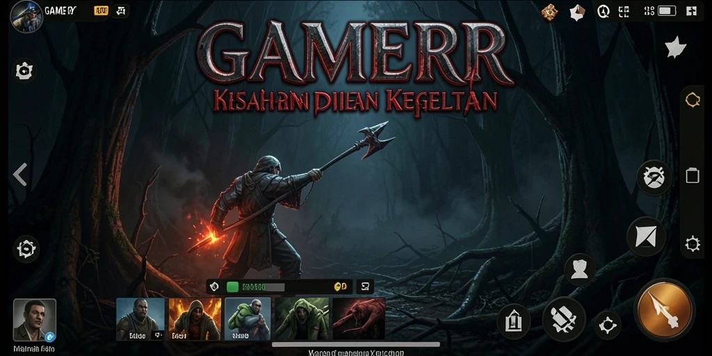 Gameplay GAMERP menampilkan suasana menyeramkan penuh ketegangan.