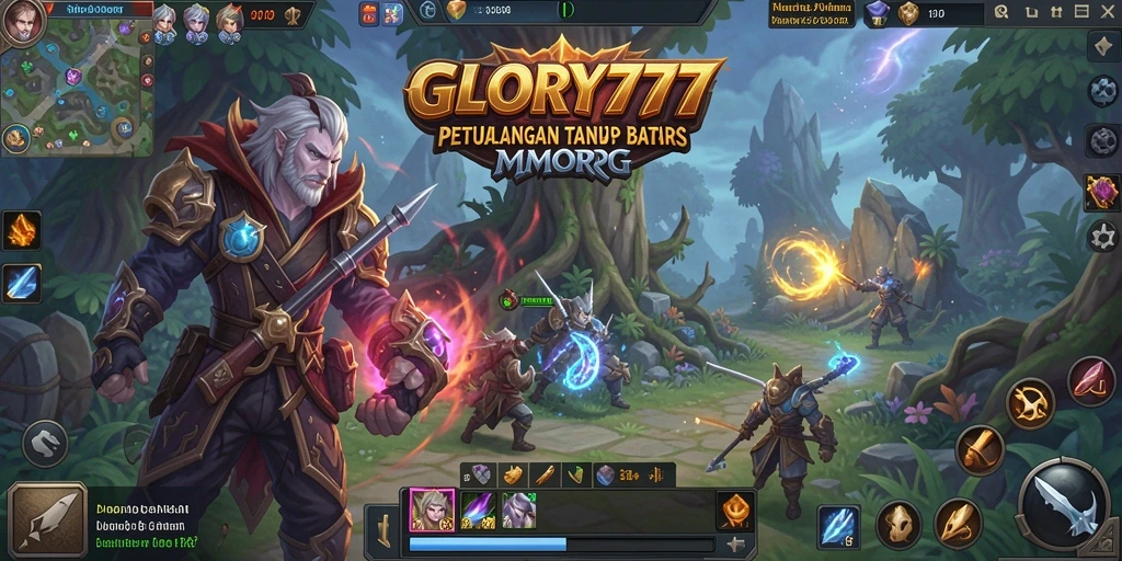 Tangkapan layar gameplay GLORY777 yang mendebarkan dalam dunia MMORPG.