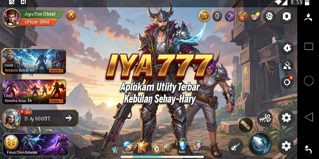 Tampilan antarmuka aplikasi IYA777 yang sederhana dan efektif.