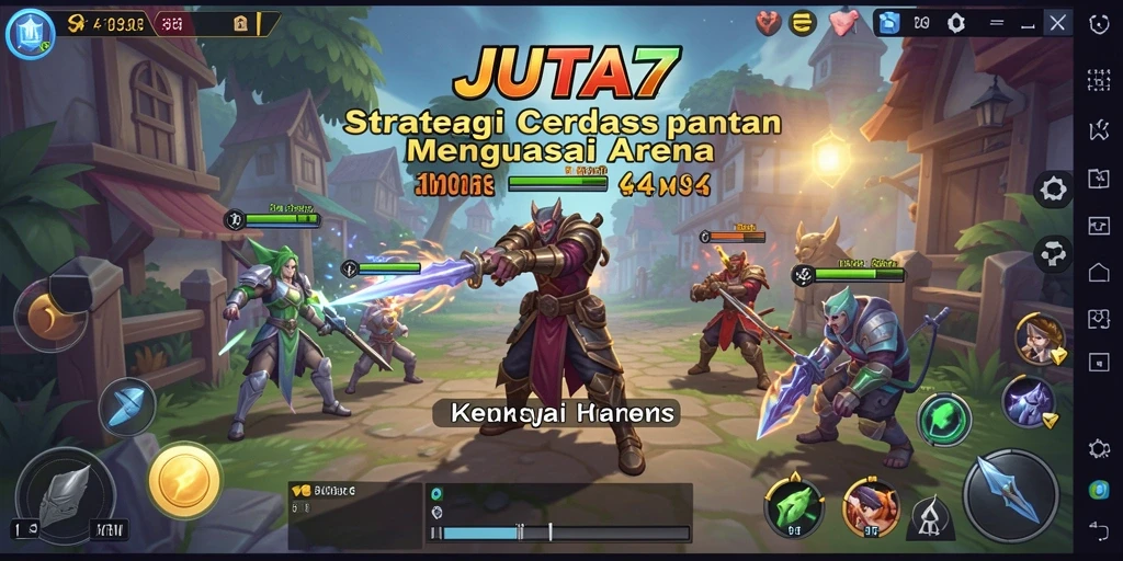 Tampilan gameplay menarik dari JUTA7 dengan pertempuran strategis yang mendebarkan.
