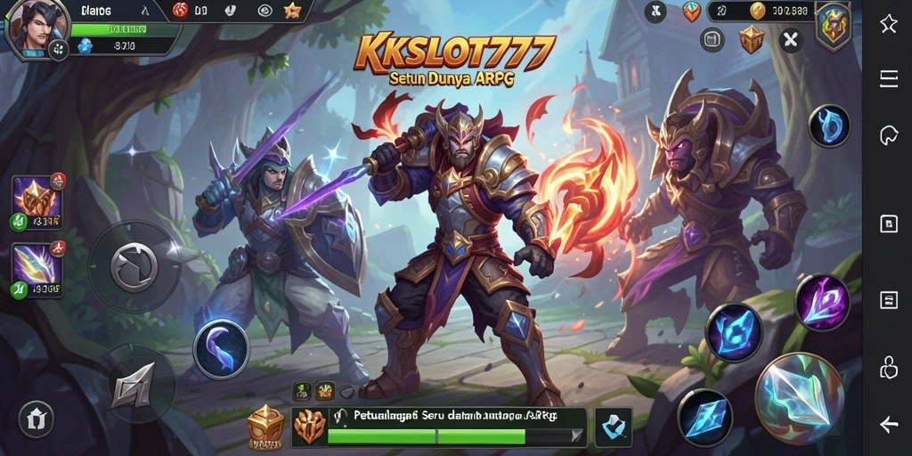 Tangkapan layar gameplay KKSLOT777 menampilkan aksi pertarungan yang mendebarkan.