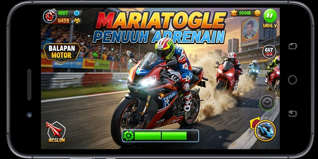 Tampilan menakjubkan dari balapan motor MARIATOGEL.