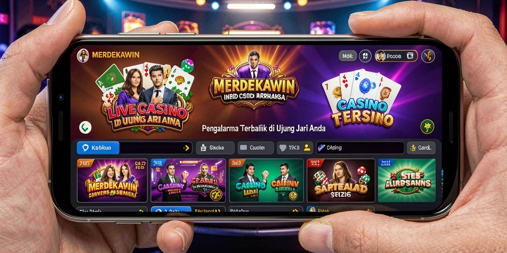 Screenshot MERDEKAWIN menampilkan gameplay Live Casino yang menarik dan interaktif.
