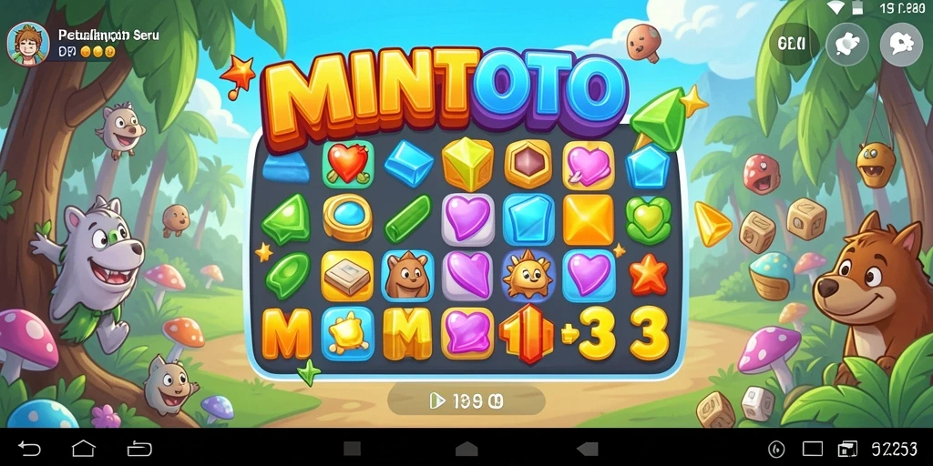 Tampilan gameplay <strong>MINTOTO</strong> yang seru dan penuh warna.