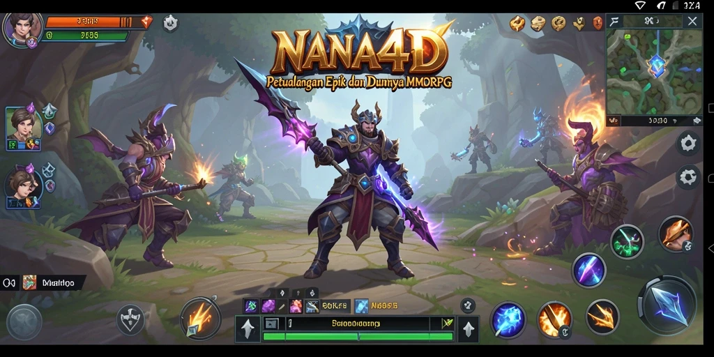 Tampilan gameplay NANA4D dengan petualangan epik MMORPG.