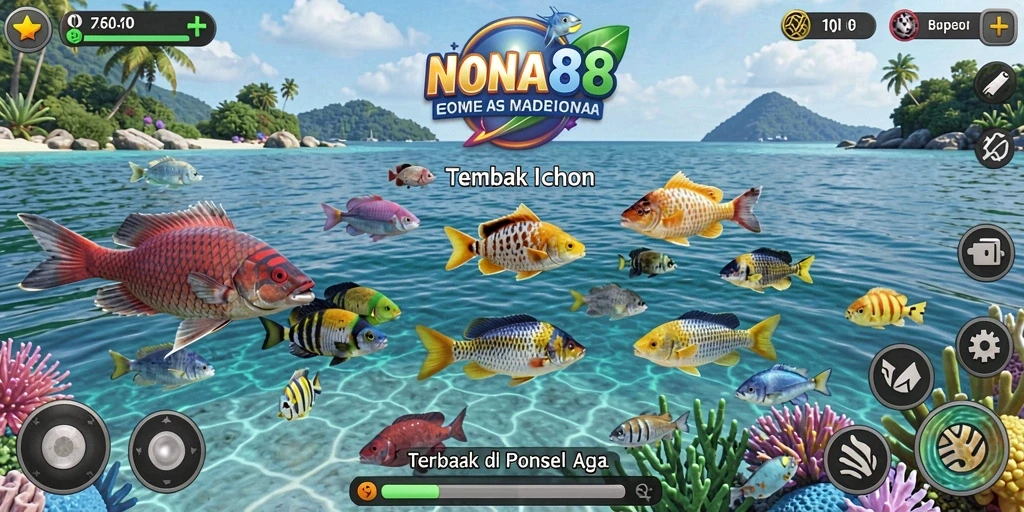 Tampilan gameplay Tembak Ikan yang seru dan mendebarkan.