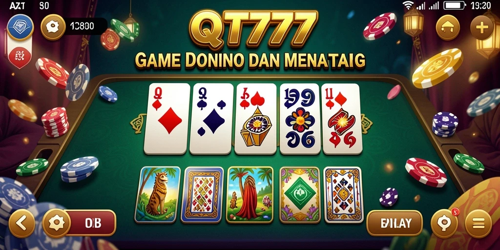 Screenshot gameplay yang menampilkan strategi domino yang seru.