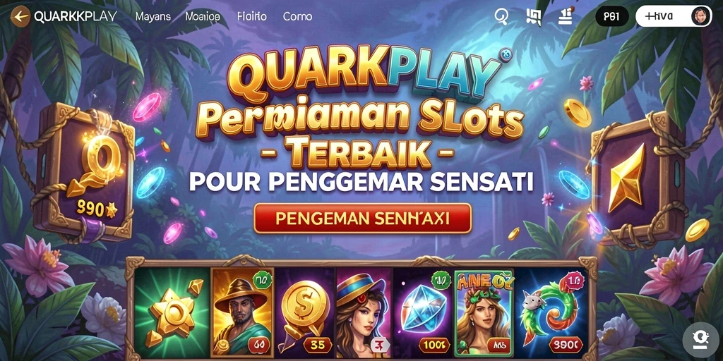 Tampilan gameplay Slot QUARKPLAY yang menarik dan penuh warna.