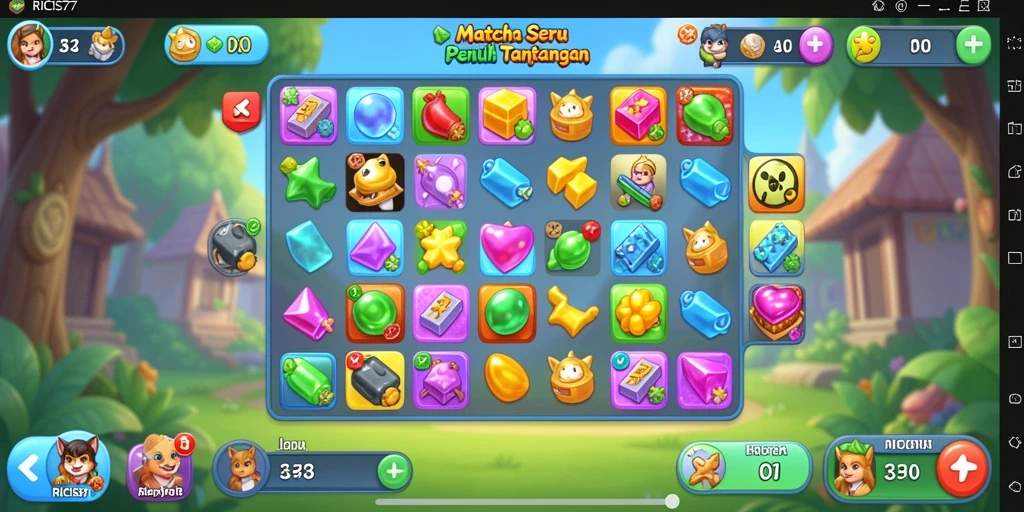Tampilan gameplay RICIS77 yang seru dan penuh warna.