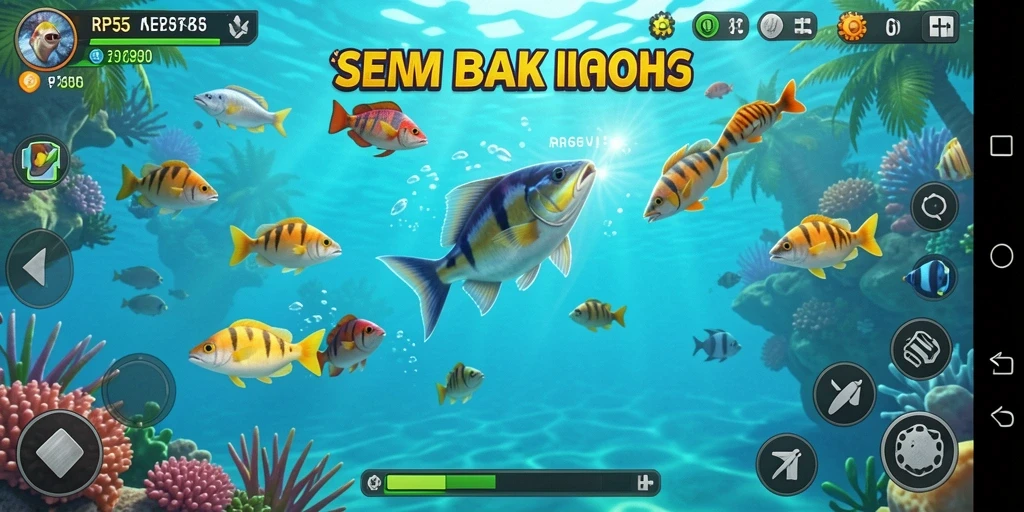 Menampilkan gameplay menarik di RP55 dengan aksi menembak ikan.