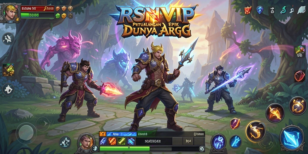 Tampilan gameplay RSNVIP yang mendebarkan dalam aksi ARPG.