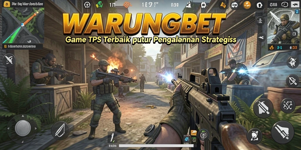 Screenshot utama WARUNGBET menunjukkan aksi seru dalam game TPS.